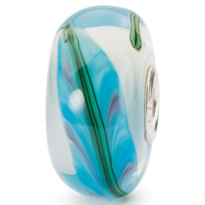 Trollbeads TGLBE-20295 Kraal Blauwe Bamboe zilver-muranoglas