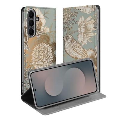 Samsung Galaxy S25 FE | Flip Style Cover | Vintage Bird Flowers
