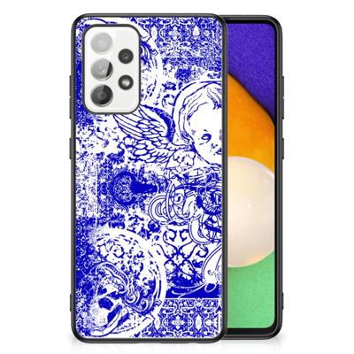 Telefoonhoesje Samsung Galaxy A52 | A52s (5G/4G) Angel Skull Blauw