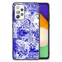 Telefoonhoesje Samsung Galaxy A52 | A52s (5G/4G) Angel Skull Blauw