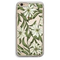 Wit bloemenpatroon: iPhone 6 Plus / 6S Plus Transparant Hoesje