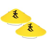 Funny Fashion Chinese Aziatische verkleedhoed - 2x - geel - vilt - carnaval - volwassenen