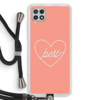 Best heart: Samsung Galaxy A22 4G Transparant Hoesje met koord