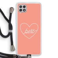 Best heart: Samsung Galaxy A22 4G Transparant Hoesje met koord