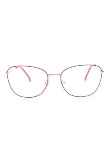 Carolina Herrera lunettes de vue à monture papillon métallisée - Rouge