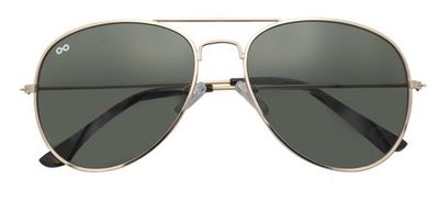 Croon zonnebril Scott unisex piloot goud/groen sterkte +2.00