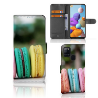 Samsung Galaxy A21s Book Cover Macarons