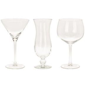 Vaderdag cadeau - cocktailgazen set - 12x stuks - 3 verschillende soorten