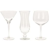 Vaderdag cadeau - cocktailgazen set - 12x stuks - 3 verschillende soorten