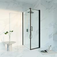 Fortifura Galeria Douchecabine - 60x90x200 - Profiel veiligheidsglas - anti kalk - mat zwart SW1122468/SW797926/SW797905