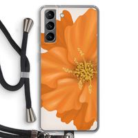 Orange Ellila flower: Samsung Galaxy S21 Transparant Hoesje met koord