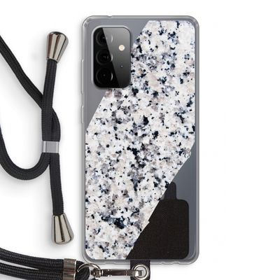 Gespikkelde marmer: Samsung Galaxy A72 5G Transparant Hoesje met koord