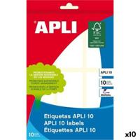 Klevende etiketten Apli Wit Papier 10 Lakens 34 x 67 mm (10 Stuks)
