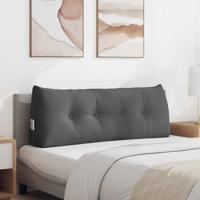 VidaXL Rugkussen donkergrijs 120 x 24 x 50 cm stof