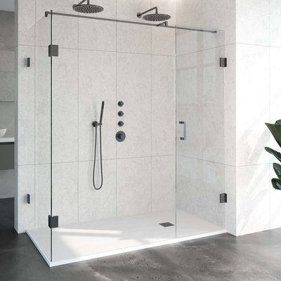 Douchecabine Compleet Just Creating Profielloos 3-Delig 90x180 cm Gunmetal Sanitop