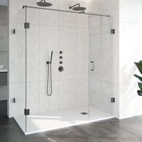 Douchecabine Compleet Just Creating Profielloos 3-Delig 90x180 cm Gunmetal Sanitop