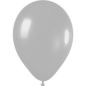 10x Zilveren metallic ballonnen 30 cm