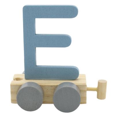 JeP kids houten treinletter E-blauw