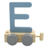 JeP kids houten treinletter E-blauw