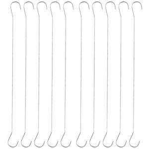 15x ophanghaak - dubbele c-haak - metaal - 30 cm - hangdecoratie haak - etalagehaken