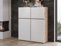 Commode CROSSAIR 4 deuren wit/wotan eik