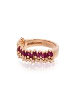 Suzanne Kalan bague Short Slack en or rose 18ct sertie de rubis