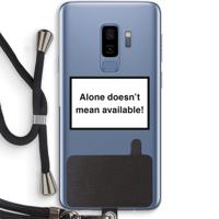 Alone: Samsung Galaxy S9 Plus Transparant Hoesje met koord - thumbnail