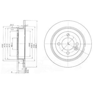 Delphi Diesel Remschijf BG3662C