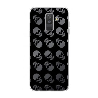Musketon Skulls: Samsung Galaxy A6 Plus (2018) Transparant Hoesje