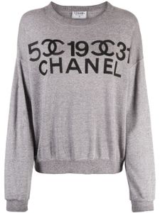 CHANEL Pre-Owned sweat à logo imprimé (années 1990) - Gris