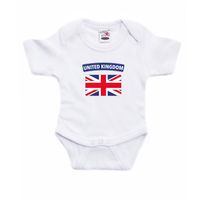 United Kingdom romper met vlag Verenigd Koninkrijk wit voor babys
