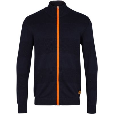 Kronstadt Trui Navy Oranje Katoen Jacob Zip Regular Fit Kronstadt Trui Navy Oranje Katoen Jacob Zip Regular Fit