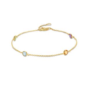 Armband Edelstenen Geelgoud 17 - 19 cm