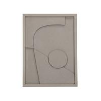 HD Collection Wanddeco D Abstract - Grijs - Papier - 30x40x3cm (BxHxD)