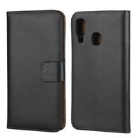 Horizontale Flip lederen case voor Galaxy A40 met magnetische gesp & houder & kaartsleuven & portemonnee (zwart)