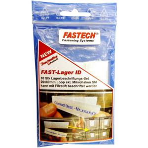 FASTECH® 610-010-Bag Klittenband-markeringsveld Om vast te plakken Wit 10 stuk(s)