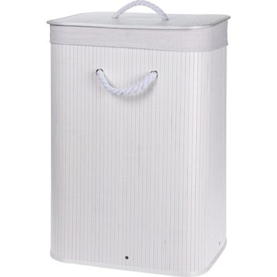 Witte bamboe wasmand 60 liter