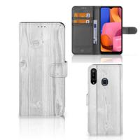 Samsung Galaxy A20s | Book Style Case | White Wood