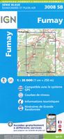 Topografische kaart - Wandelkaart 3008SB Fumay | IGN - Institut Géographique National - thumbnail