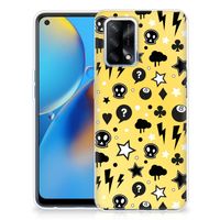 Silicone Back Case OPPO A74 4G Punk Geel - thumbnail