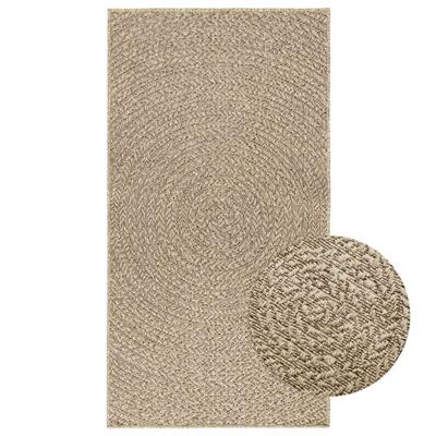 VidaXL Vloerkleed zizur beige binnen en buiten 80x150 cm jute look