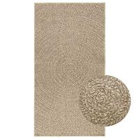 VidaXL Vloerkleed zizur beige binnen en buiten 80x150 cm jute look