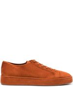 Santoni baskets en daim à lacets - Orange - thumbnail