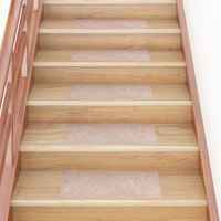 VidaXL Trapmatten zelfklevend 15 stuks 60x25 cm lichtbruin rechthoekig