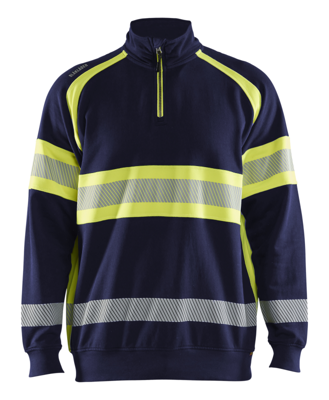 Blåkläder High-Vis Sweater 35531158 | Marine/High-Vis Geel | Maat XXL - 7330509830680