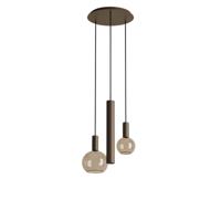 Hanglamp Riva rond 3 lichts platinum
