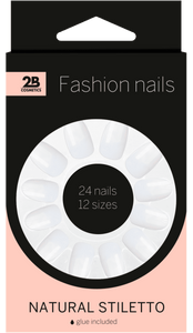 2B Nails Natural Stiletto