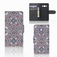 Samsung Galaxy A3 2015 Bookcase Flower Tiles - thumbnail