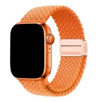 Apple Watch Bandje Zyra - Nylon - Oranje - 38, 40, 41 & 42mm Apple Watch Bandje Zyra - Nylon - Oranje - 38, 40, 41 & 42mm