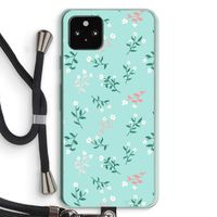 Small white flowers: Pixel 5a 5G Transparant Hoesje met koord